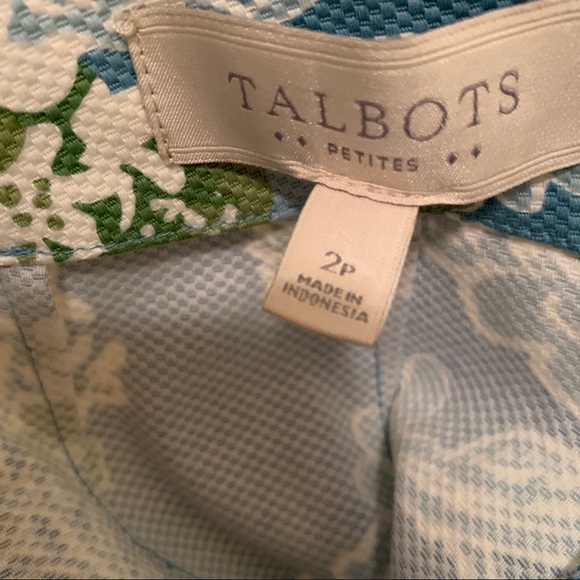 Talbot’s Blue/Green Floral Print Pencil Skirt - Picture 3 of 5